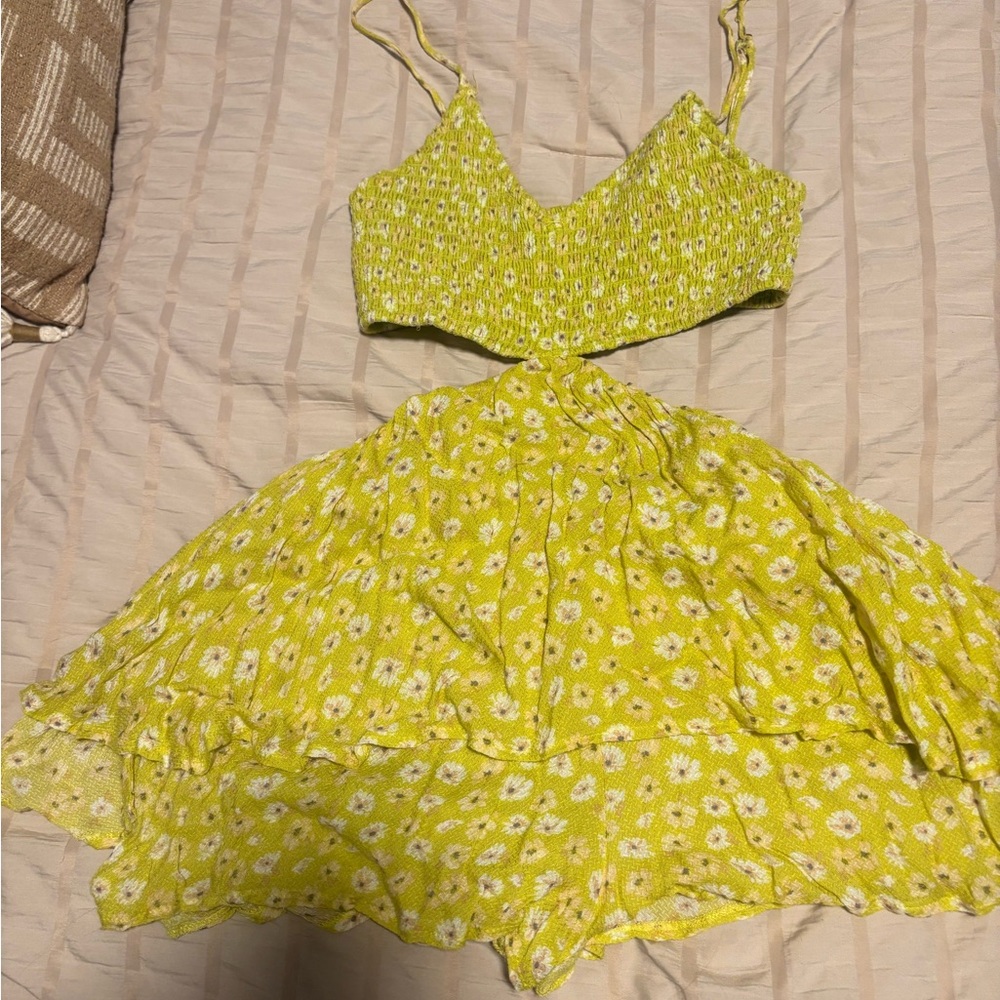 Floral Yellow Jumpsuit